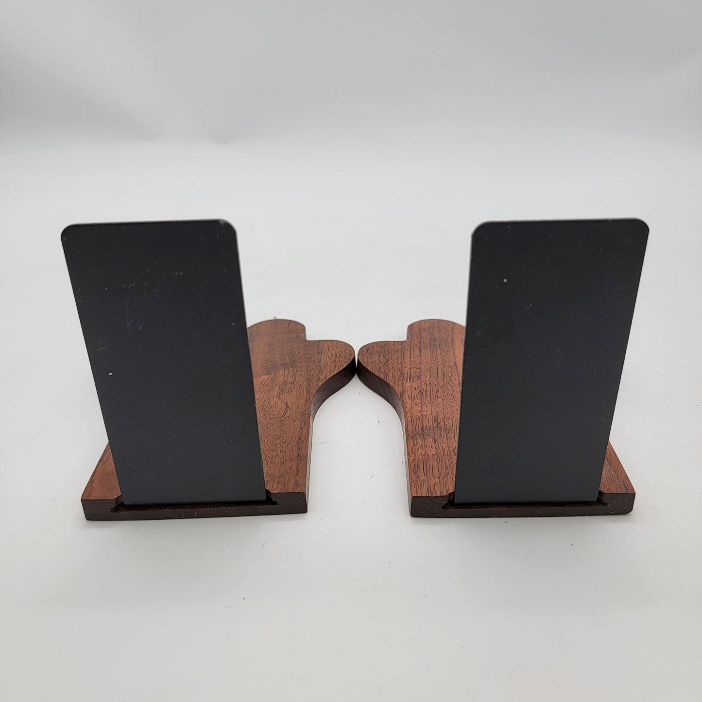 Wooden Paw Print Bookends With Metal Base