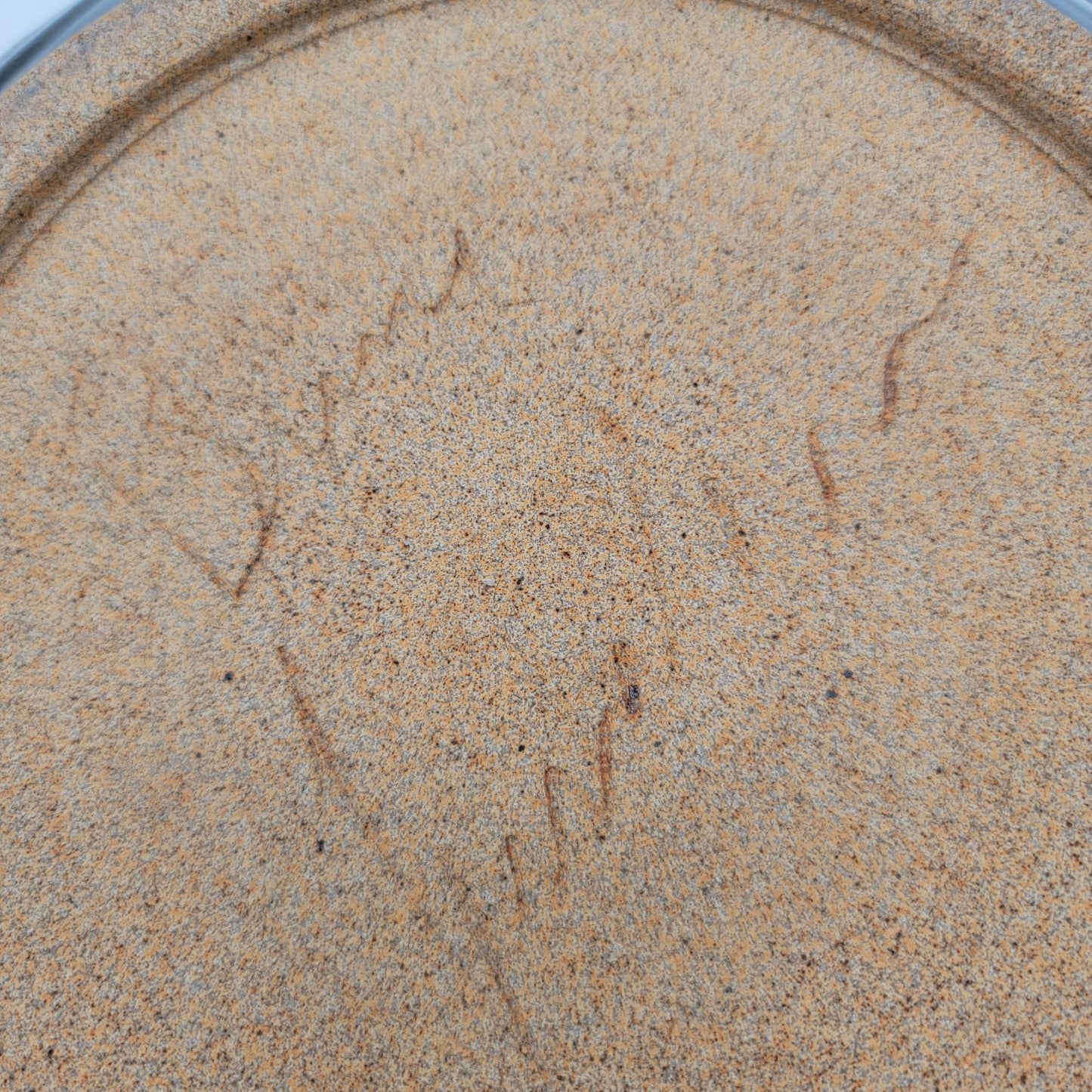 Handmade Art Pottery Serving Bowl With Unique Glaze Design Signed