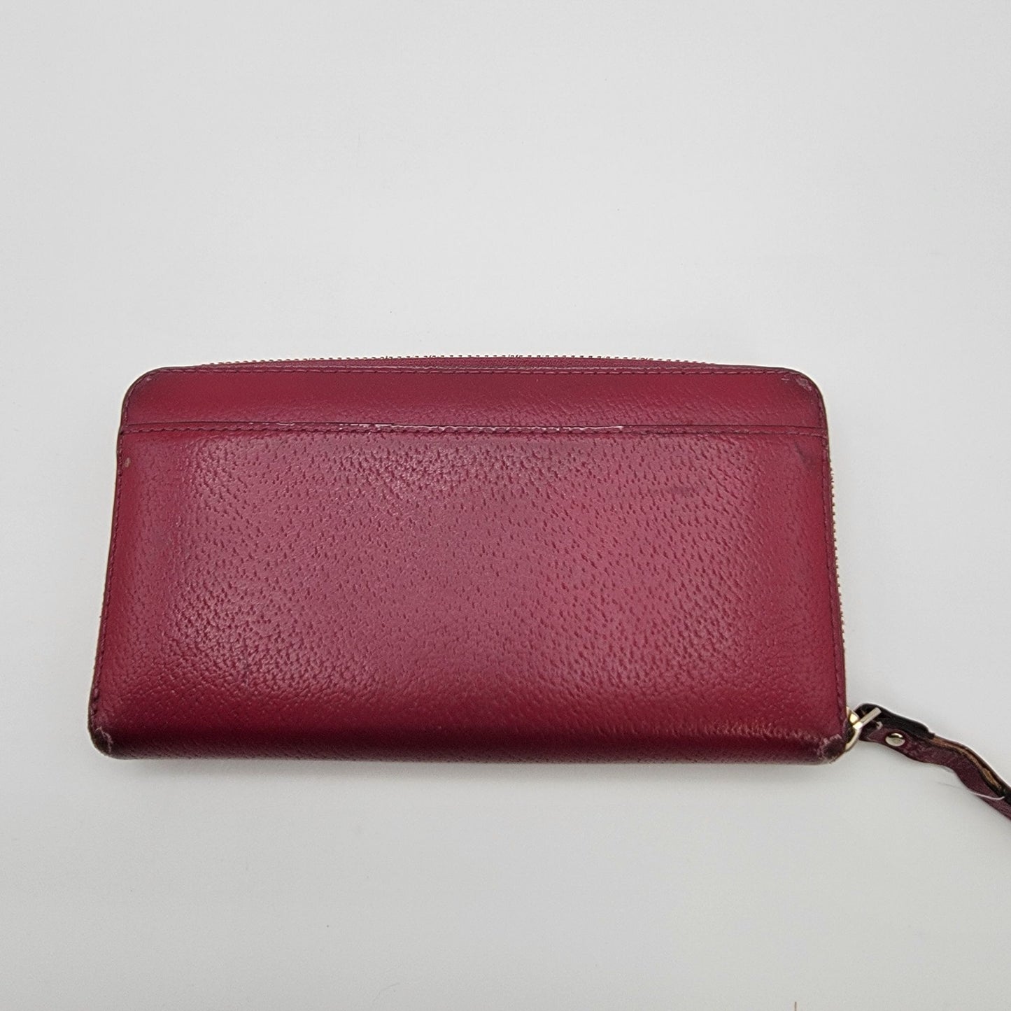 Kate Spade New York Burgundy Pebbled Leather Neda Zip-Around Wallet