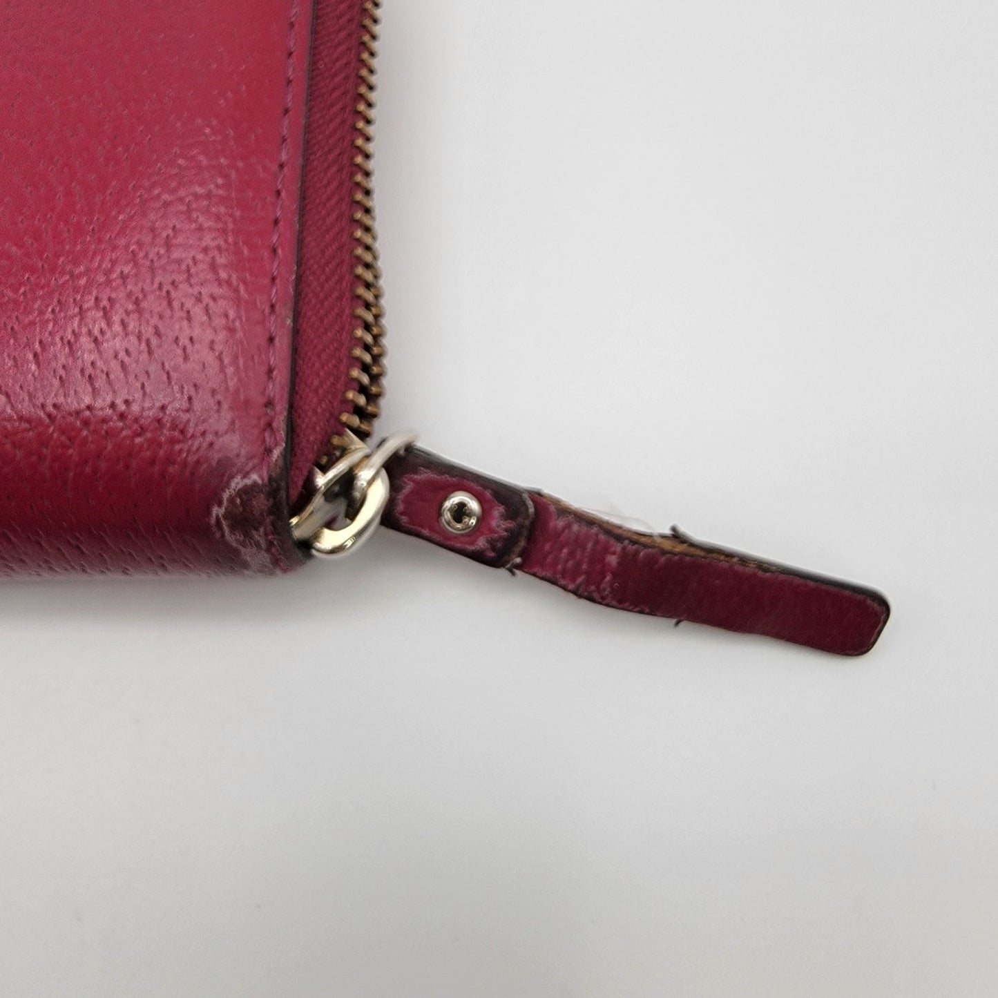 Kate Spade New York Burgundy Pebbled Leather Neda Zip-Around Wallet