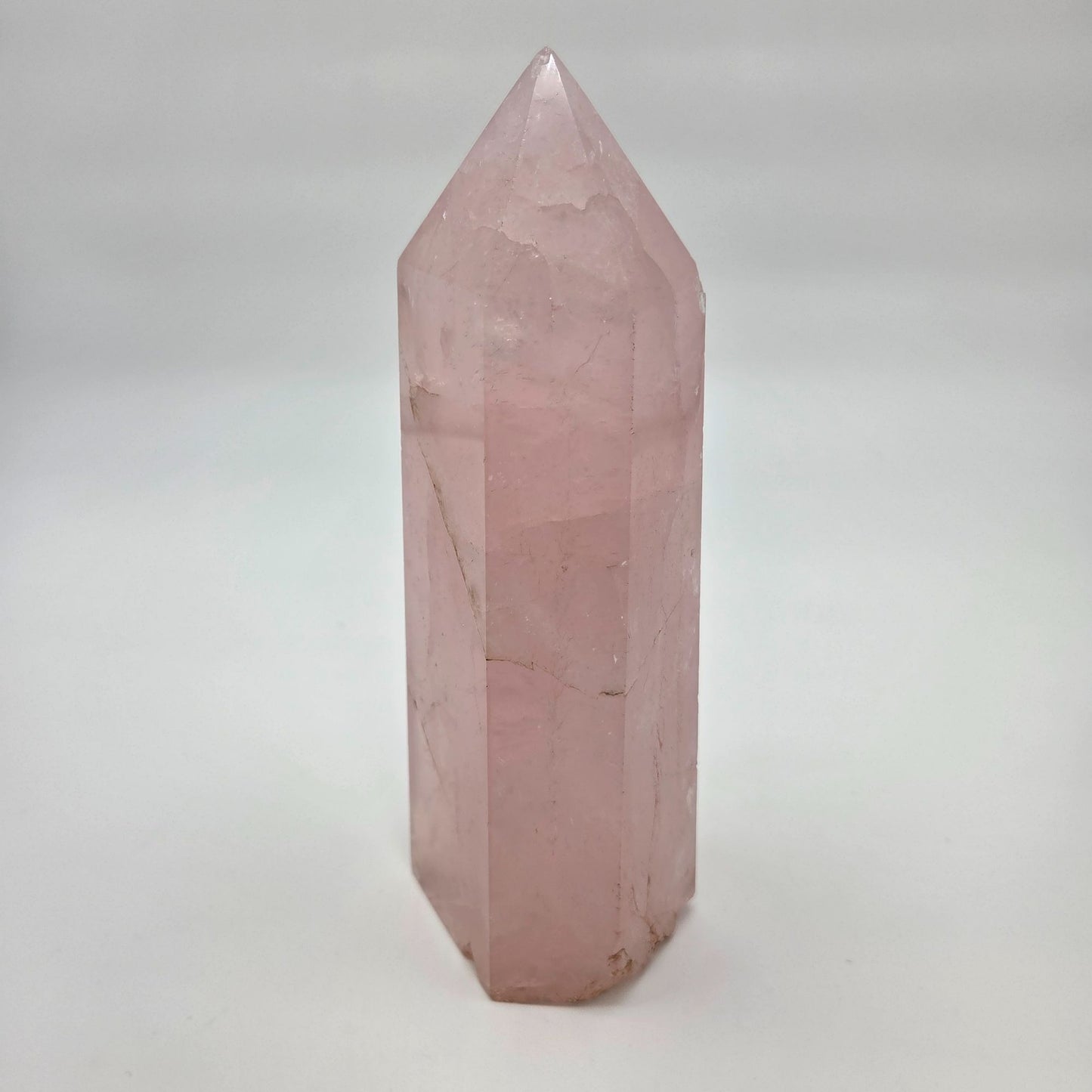 Large Rose Quartz Crystal Tower Point