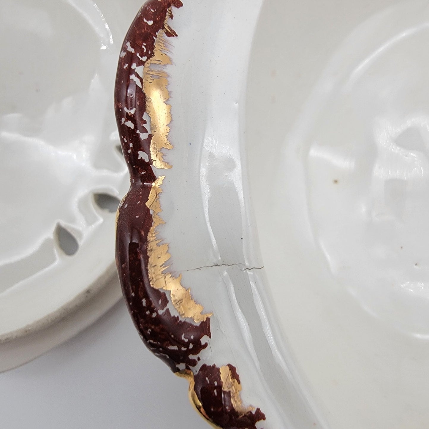 Vintage 1930s ZSZ Nove Italy Porcelain Potpourri Dish With Lid