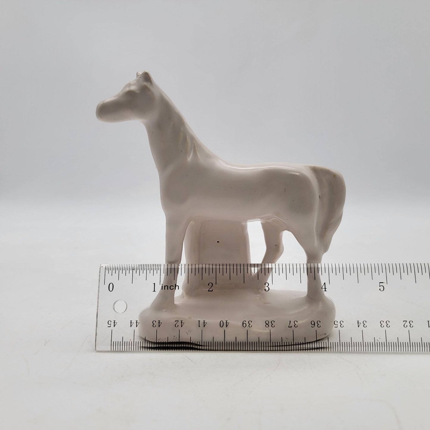 Vintage 1940 Pottery White Horse Figurine