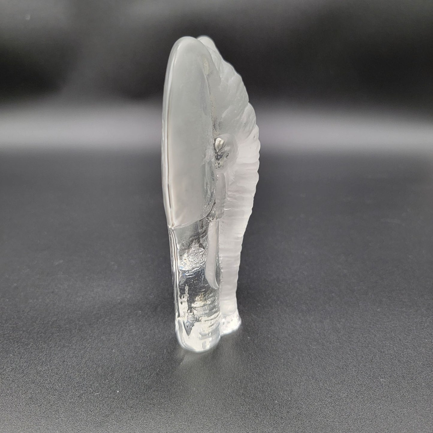 Mats Jonasson Crystal Elephant Paperweight Signed M Jonasson Sweden 0109