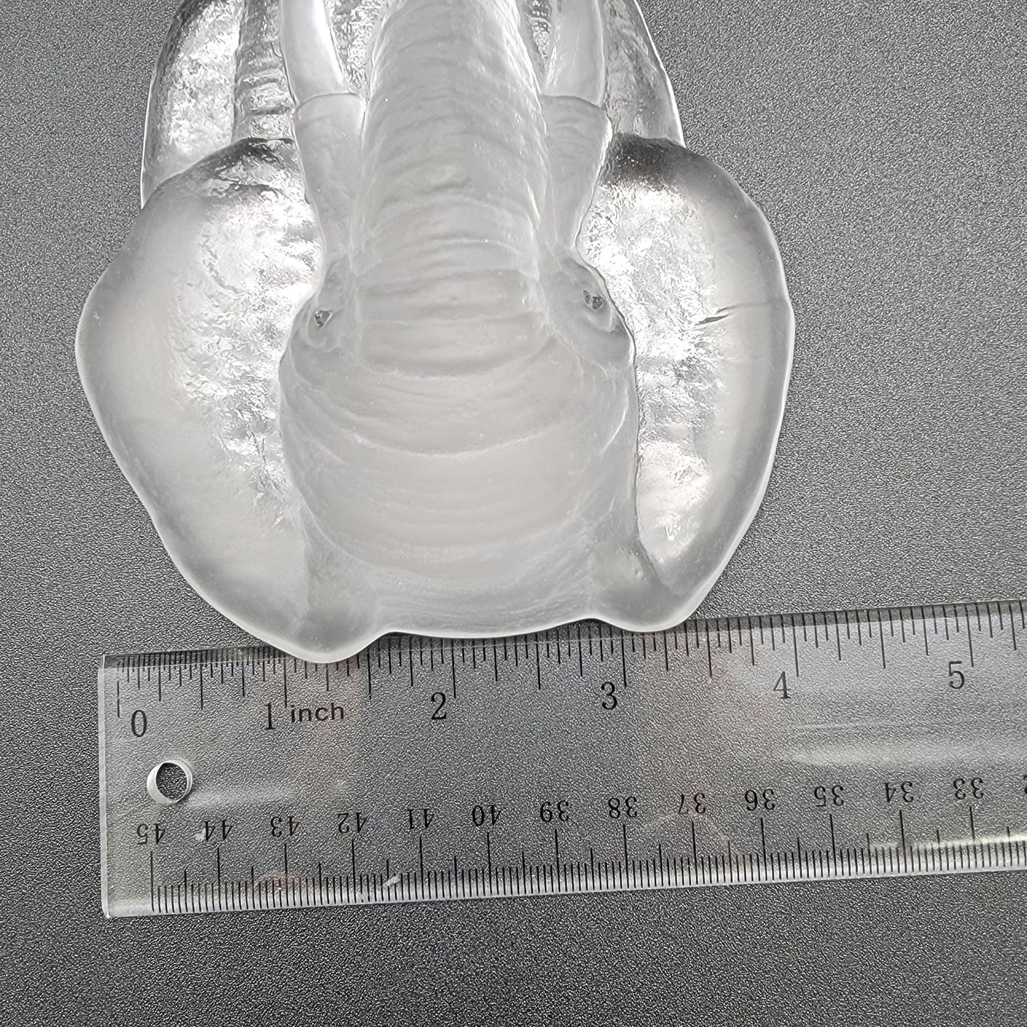 Mats Jonasson Crystal Elephant Paperweight Signed M Jonasson Sweden 0109