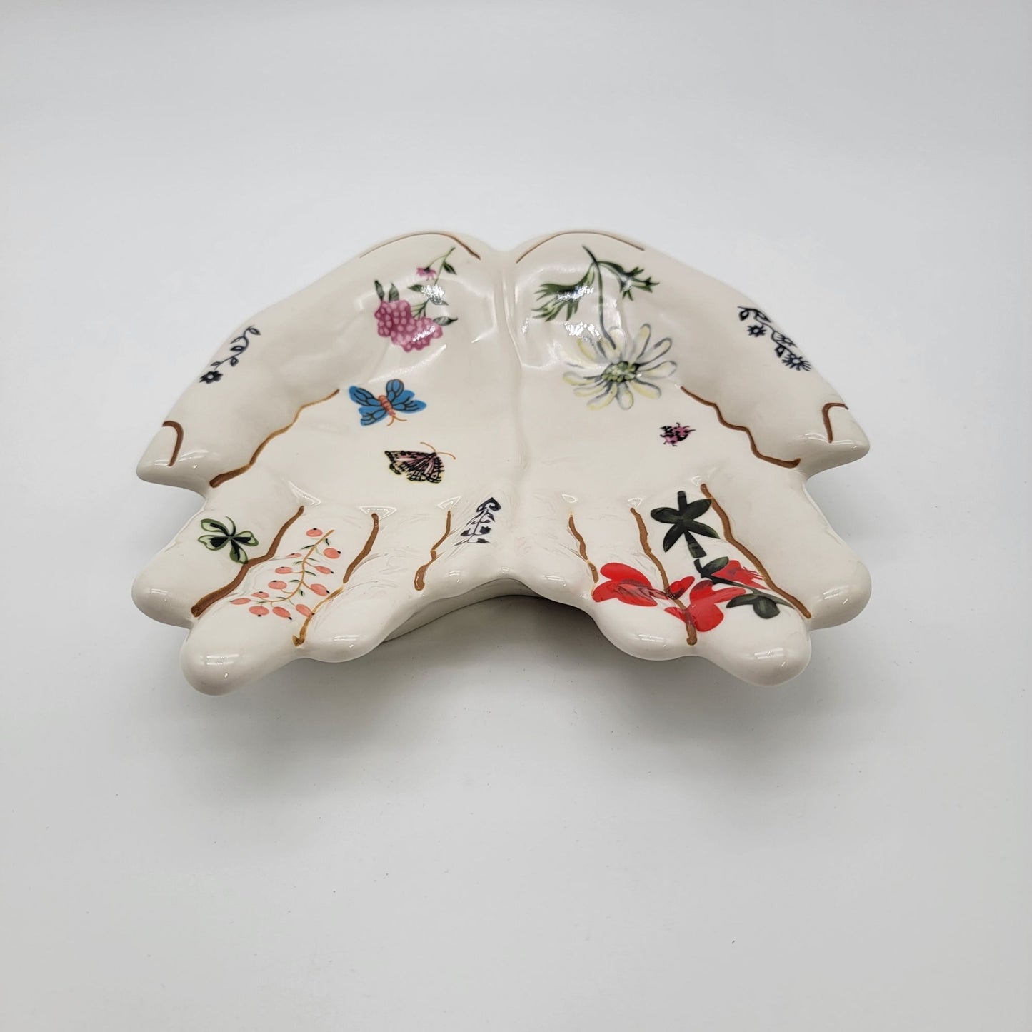 Natalie Lete for Anthropologie Titania Serving Platter Butterflies Floral Hands