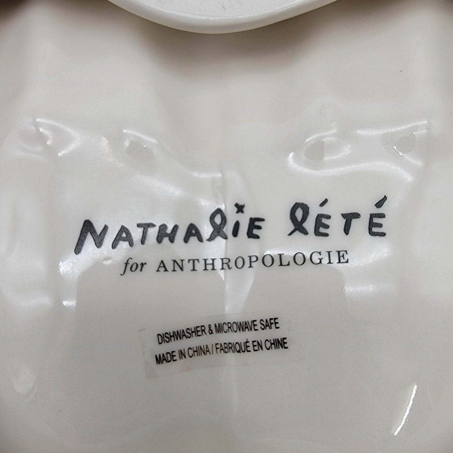 Natalie Lete for Anthropologie Titania Serving Platter Butterflies Floral Hands