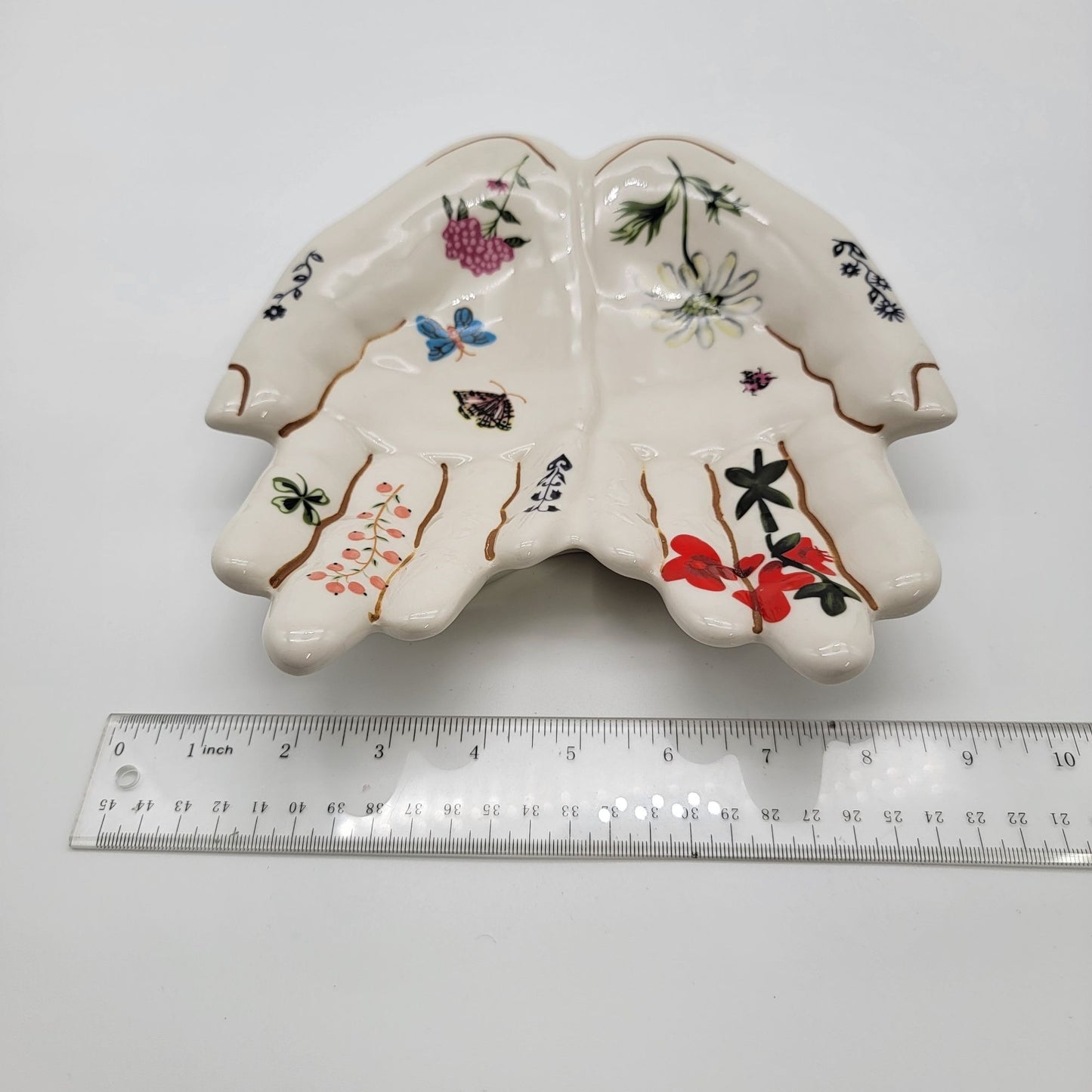 Natalie Lete for Anthropologie Titania Serving Platter Butterflies Floral Hands