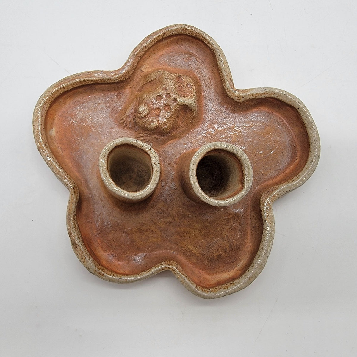 1960s Pottery Ikebana Frog Vase