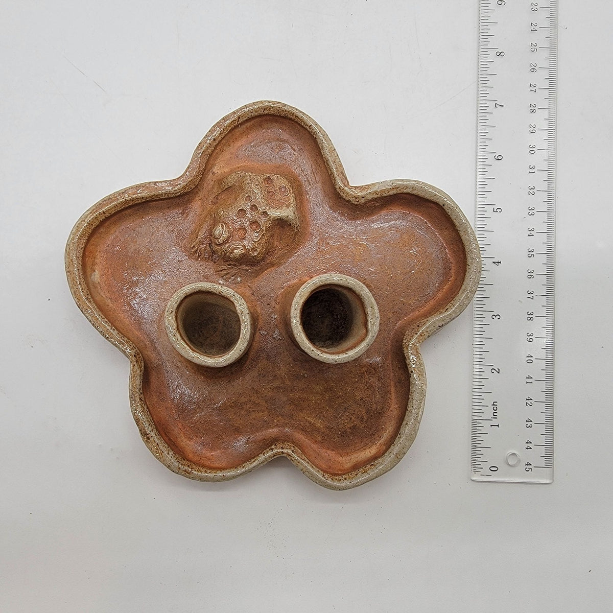1960s Pottery Ikebana Frog Vase