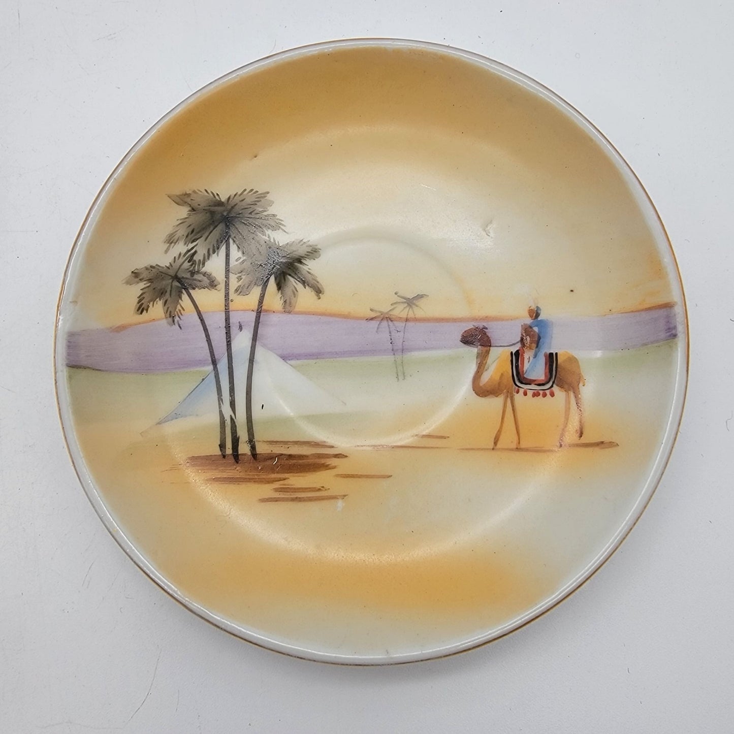 Antique Camel Scene S&K Nippon Hand Painted Teacup & Saucer