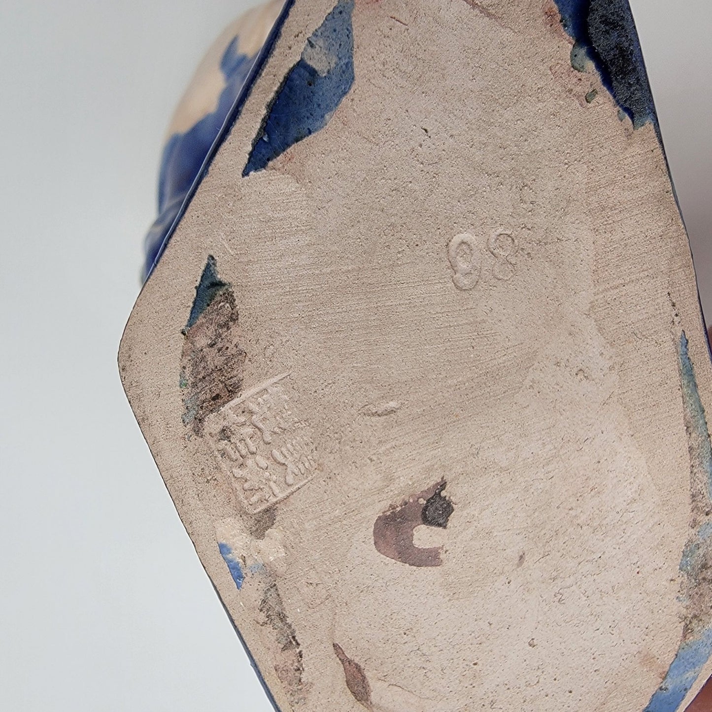 Vintage Blue Tang Dynasty Repro Sancai Glaze Pottery War Horse