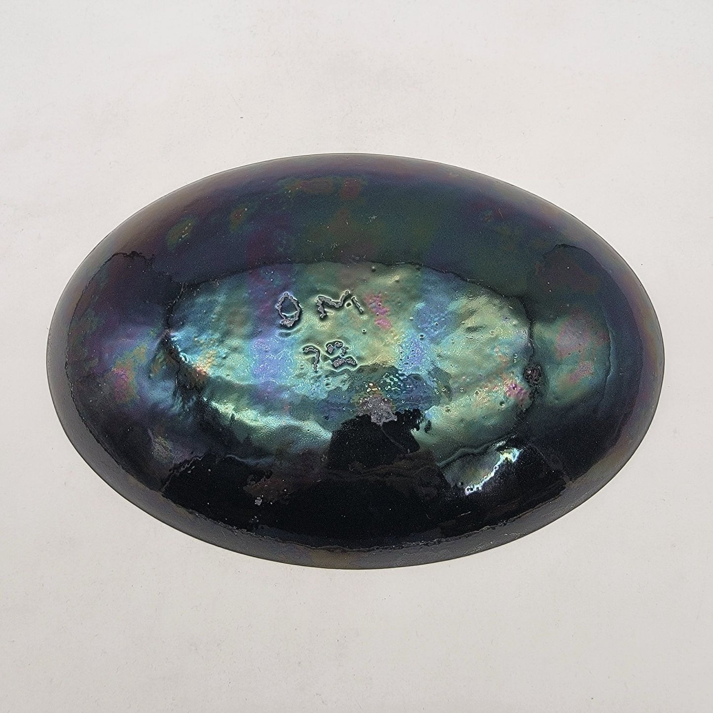 Vintage Signed 1972 Hand Painted Enamel Over Copper Zebra Dish Plate