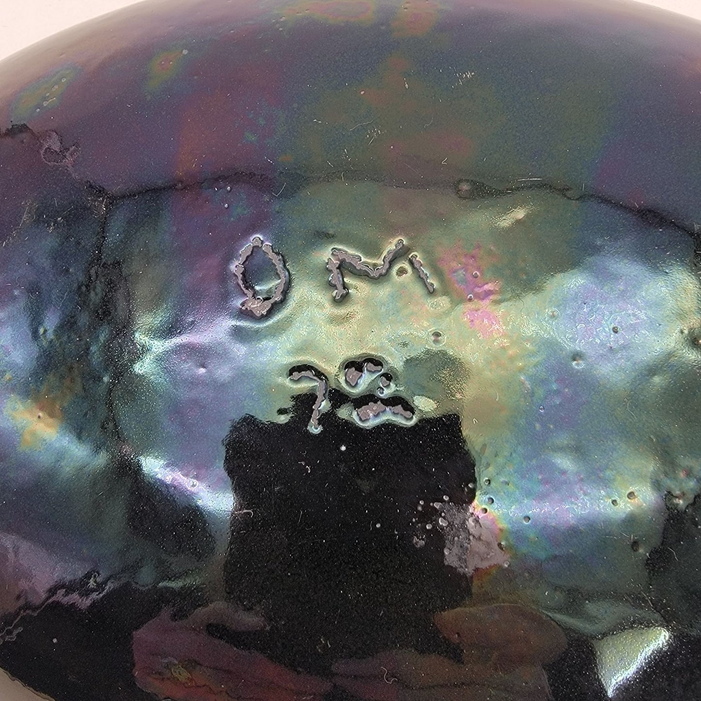 Vintage Signed 1972 Hand Painted Enamel Over Copper Zebra Dish Plate