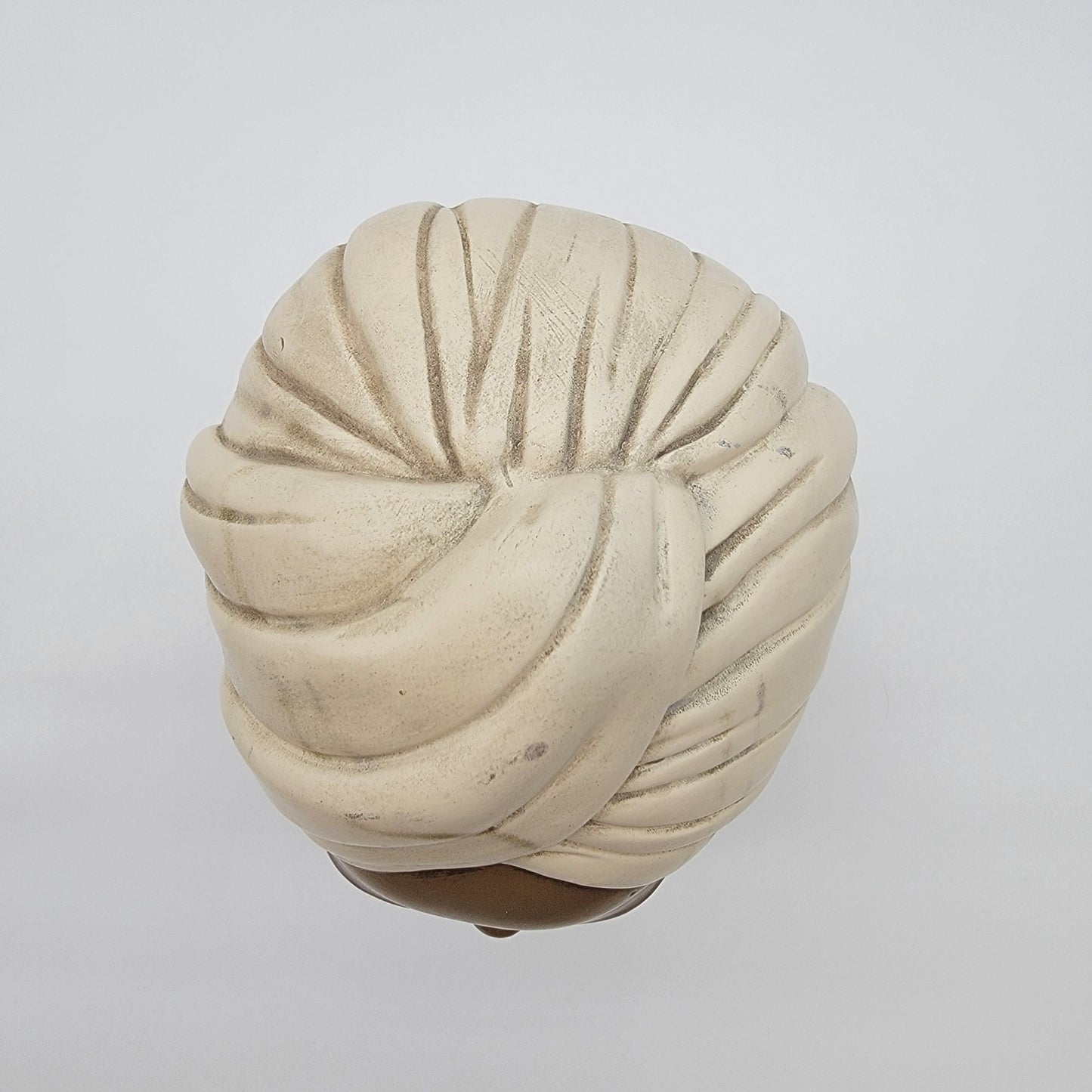 Vintage Marwal Chalkware Man with Turban Bust Statue - as found