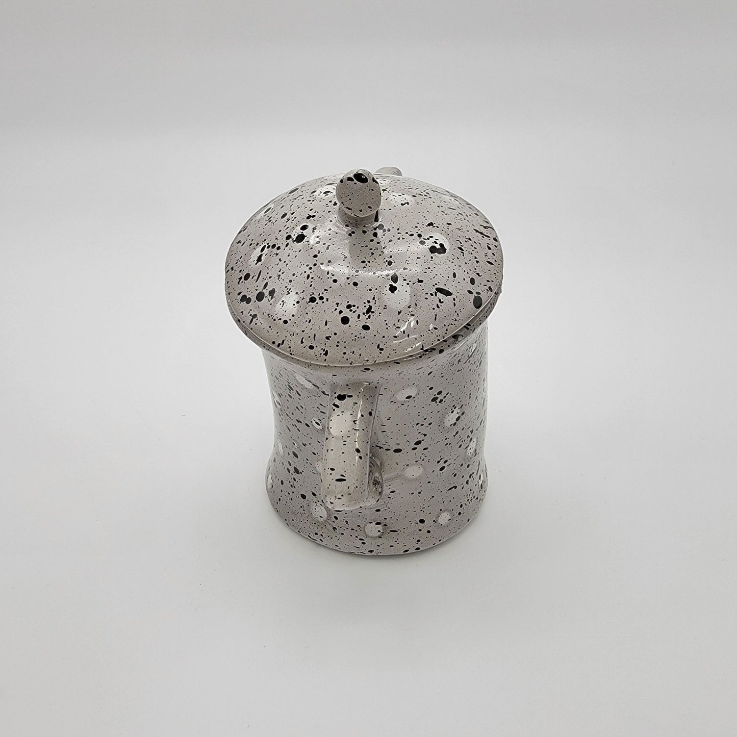 Canister With Attitude Storage Jar With Lid Speckled Design