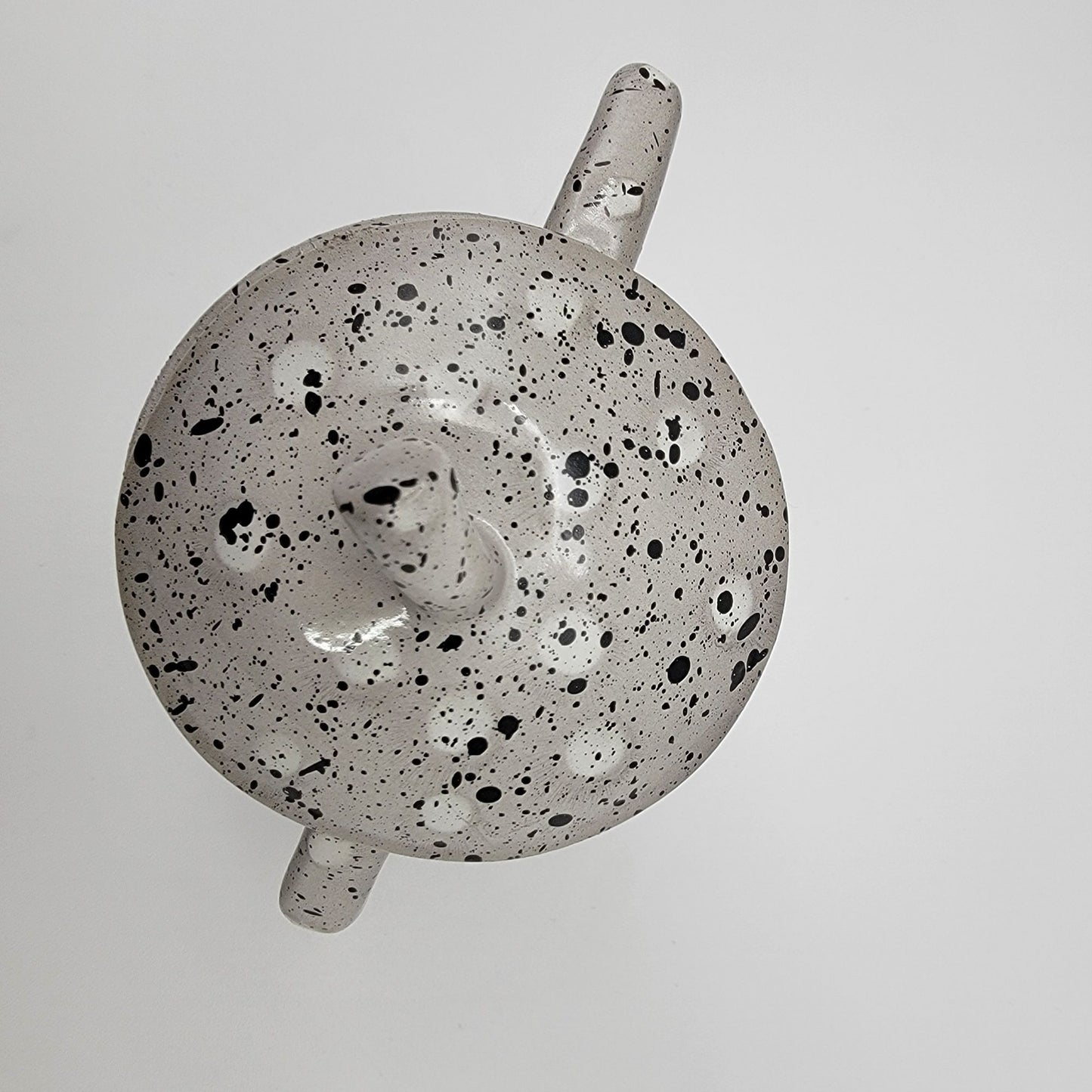 Canister With Attitude Storage Jar With Lid Speckled Design