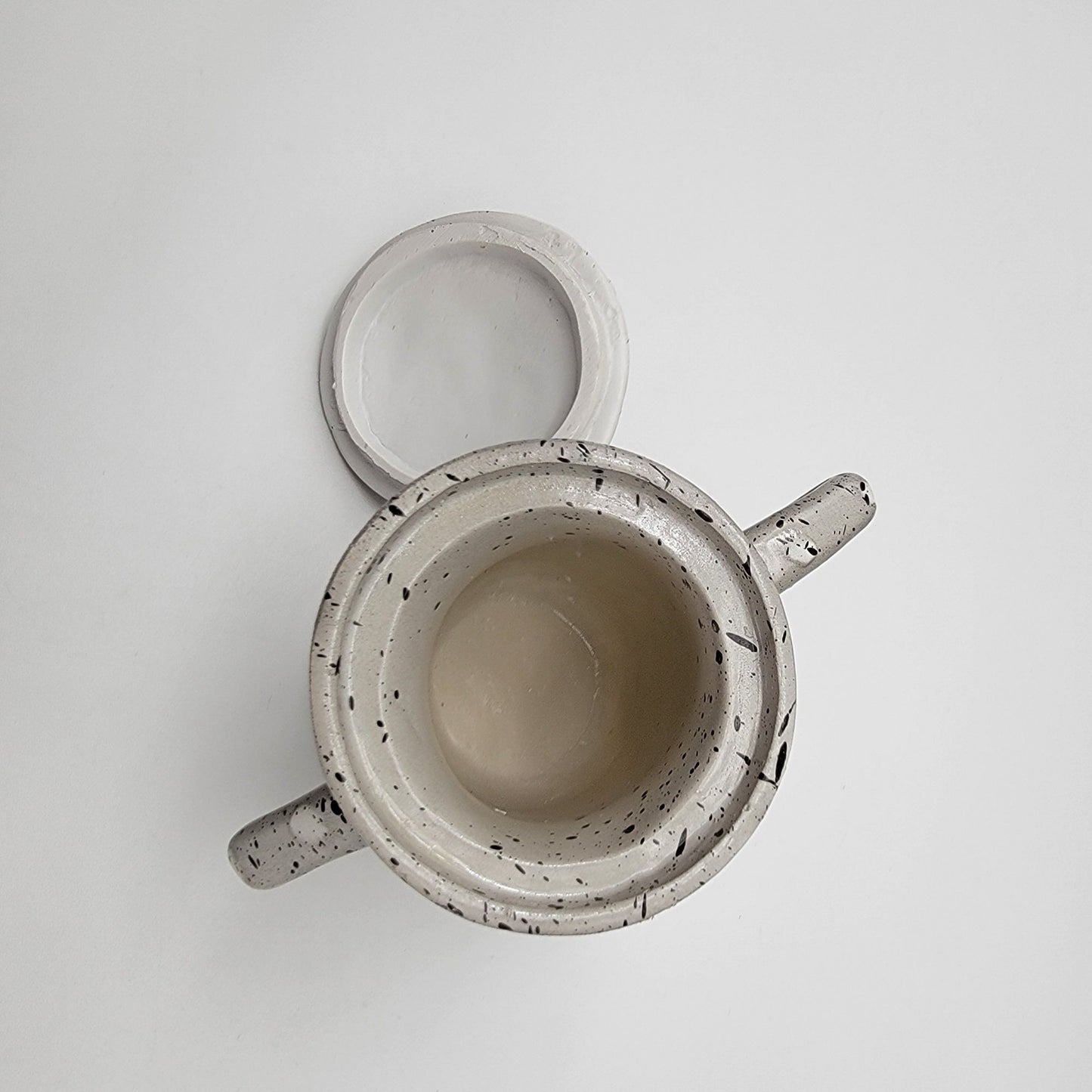 Canister With Attitude Storage Jar With Lid Speckled Design