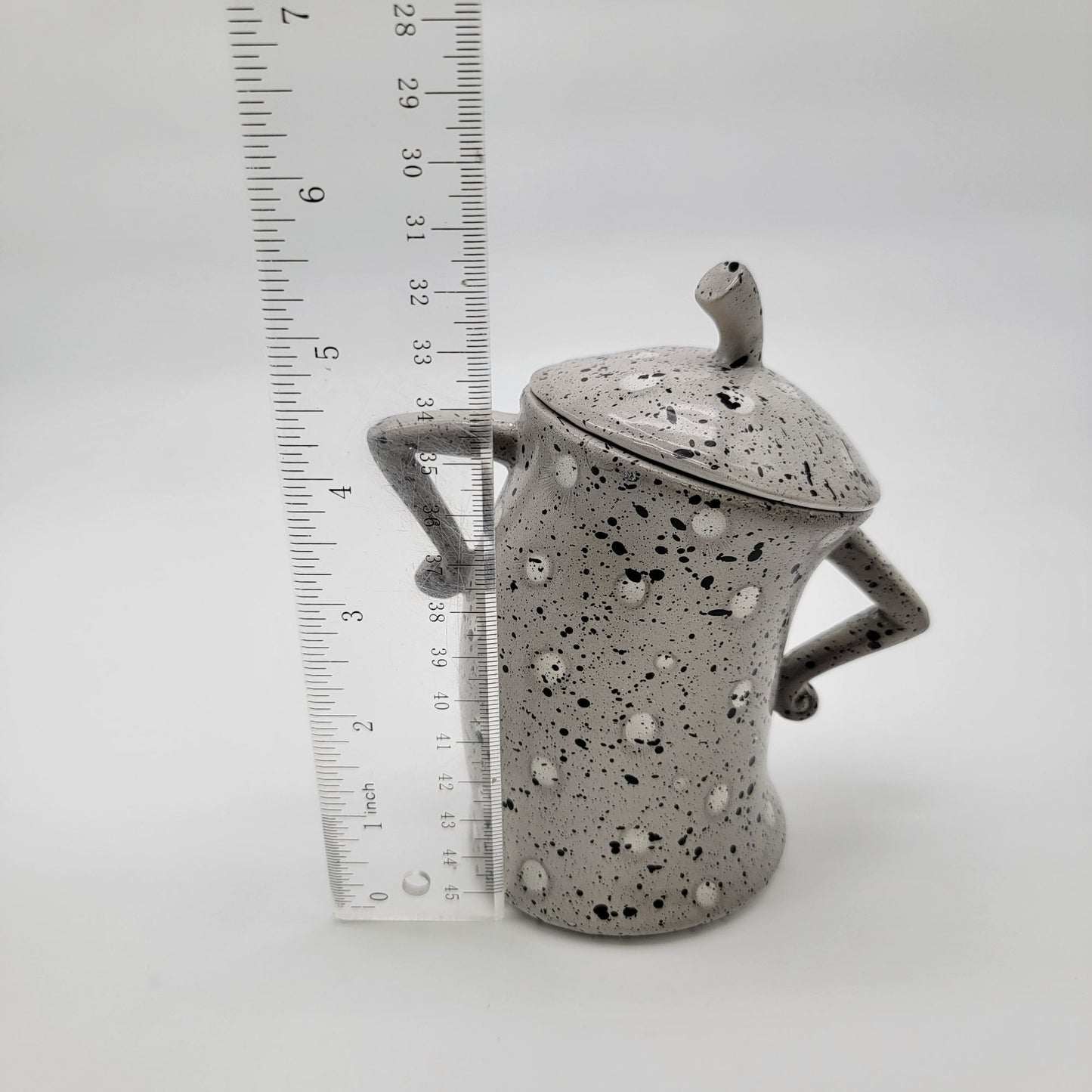 Canister With Attitude Storage Jar With Lid Speckled Design