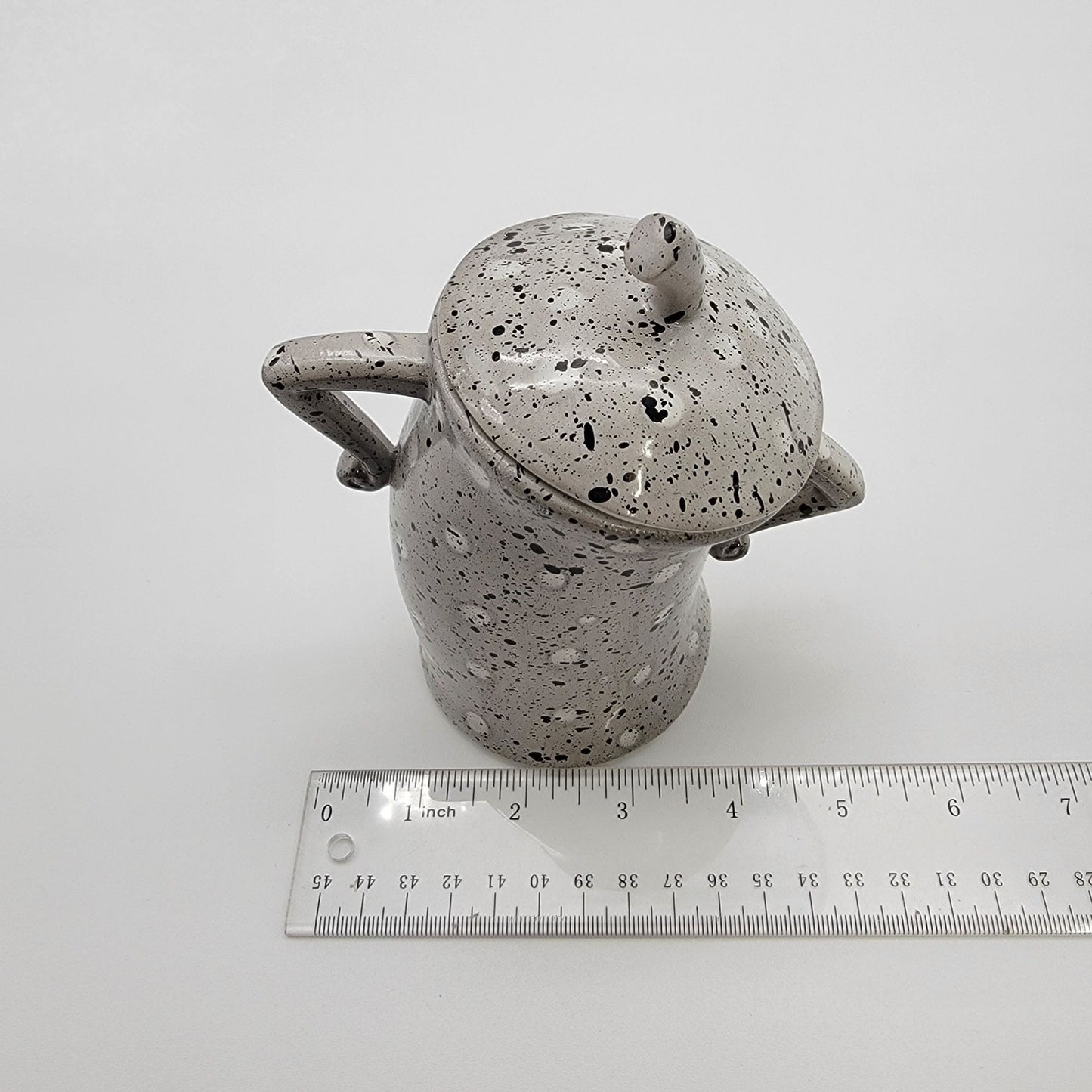 Canister With Attitude Storage Jar With Lid Speckled Design