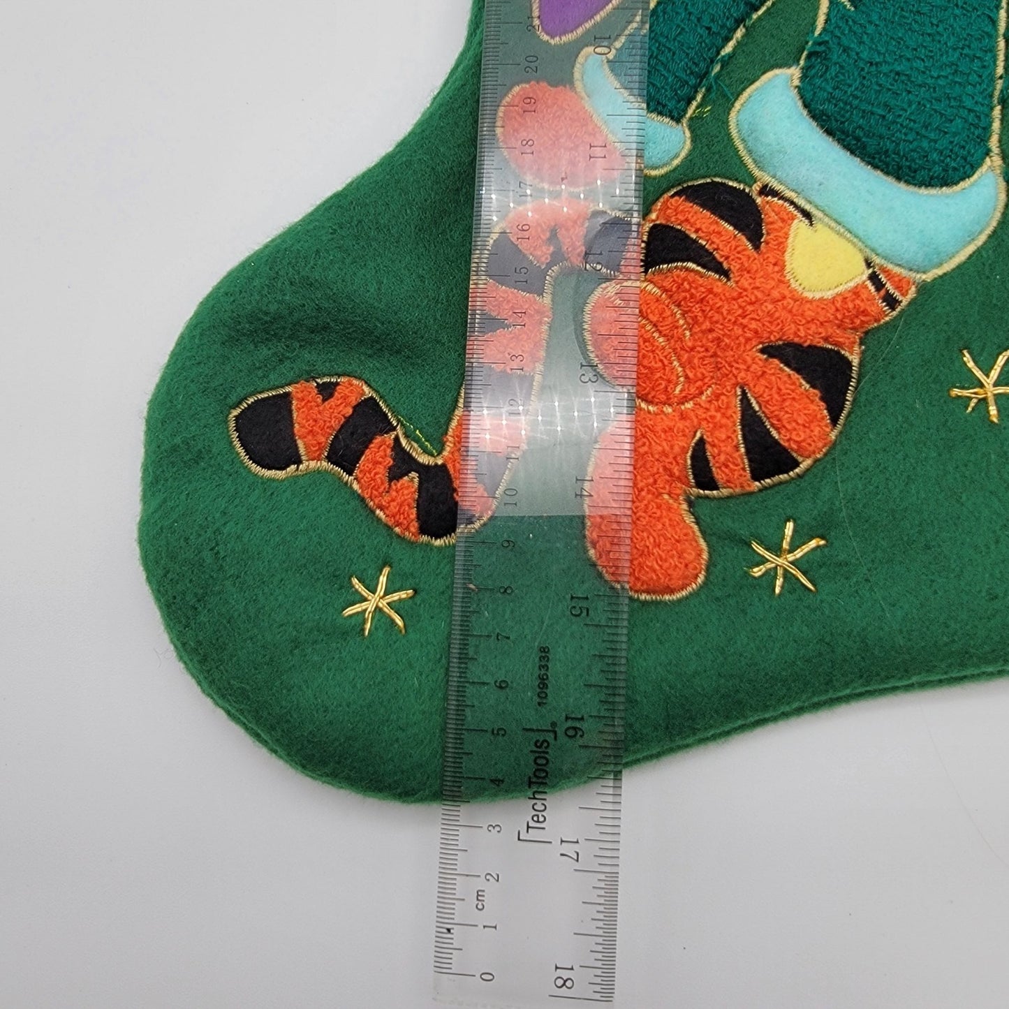 Vintage Disney Tigger Christmas Stocking 3D Felt Green