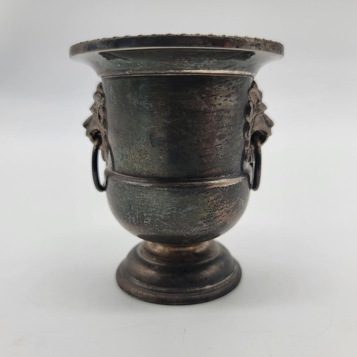 1960s Silverplate Lion Toothpick Holder Viners Of Sheffield
