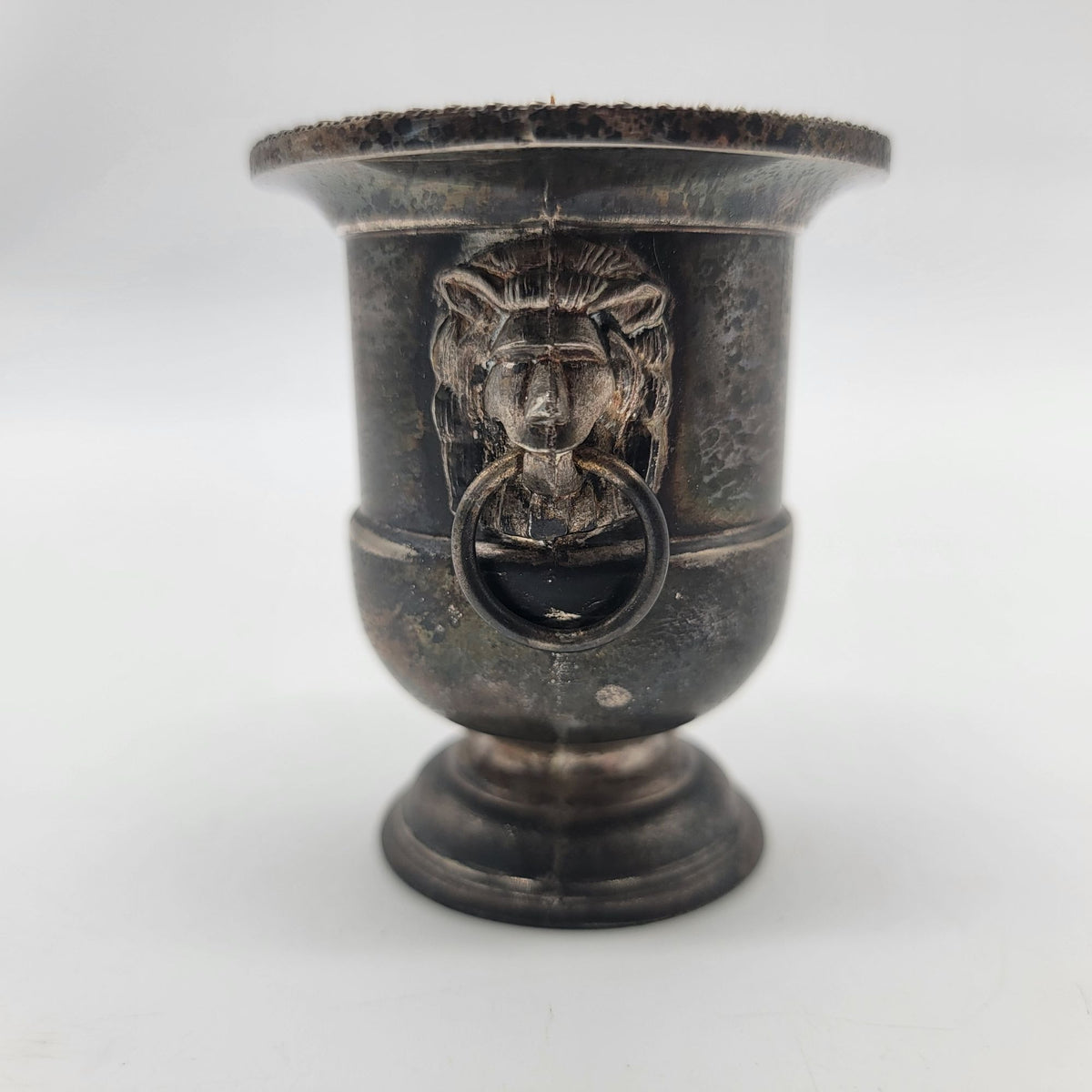 1960s Silverplate Lion Toothpick Holder Viners Of Sheffield