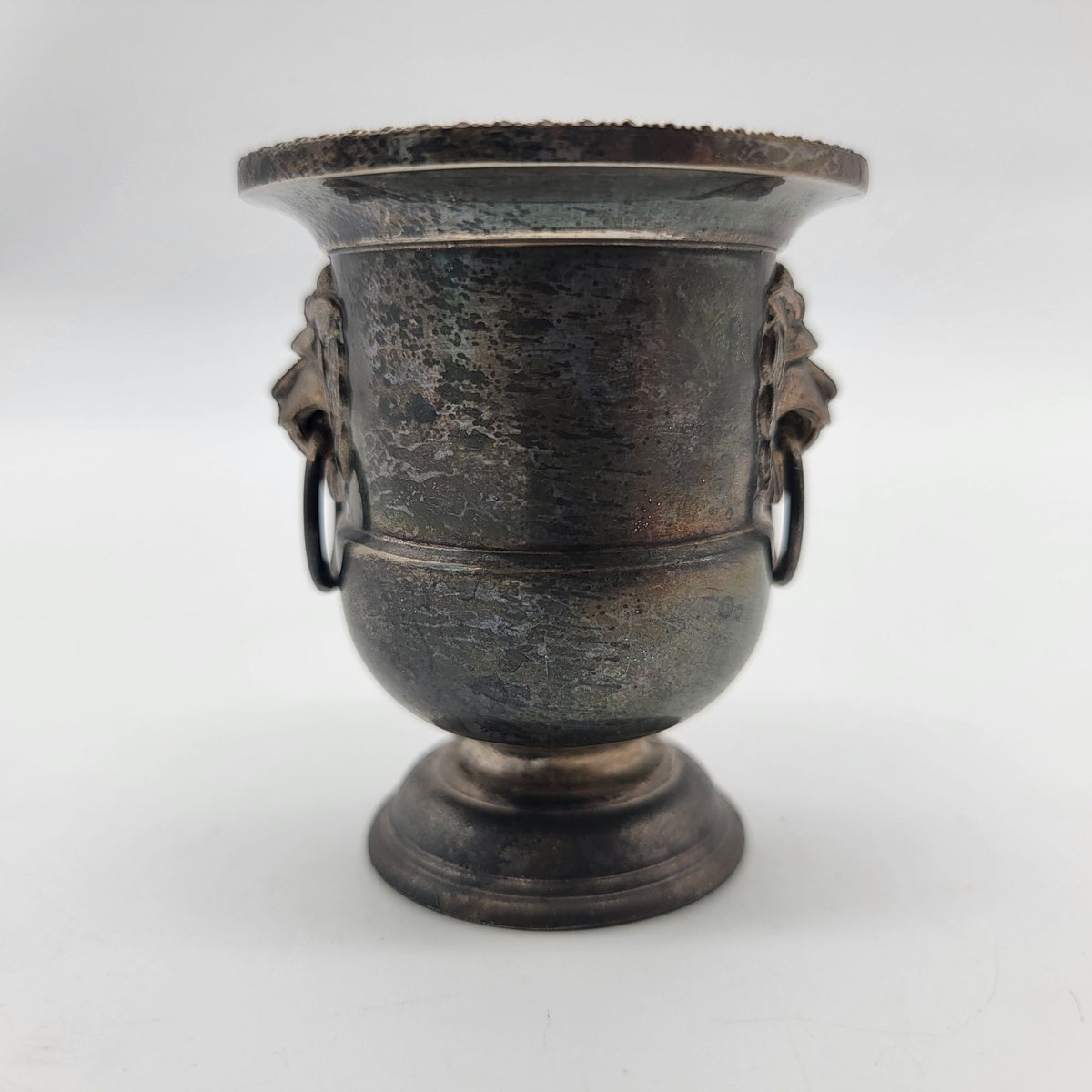 1960s Silverplate Lion Toothpick Holder Viners Of Sheffield