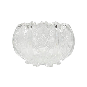 Antique Bryce Higbee EAPG Paneled Thistle Cupped Rose Bowl