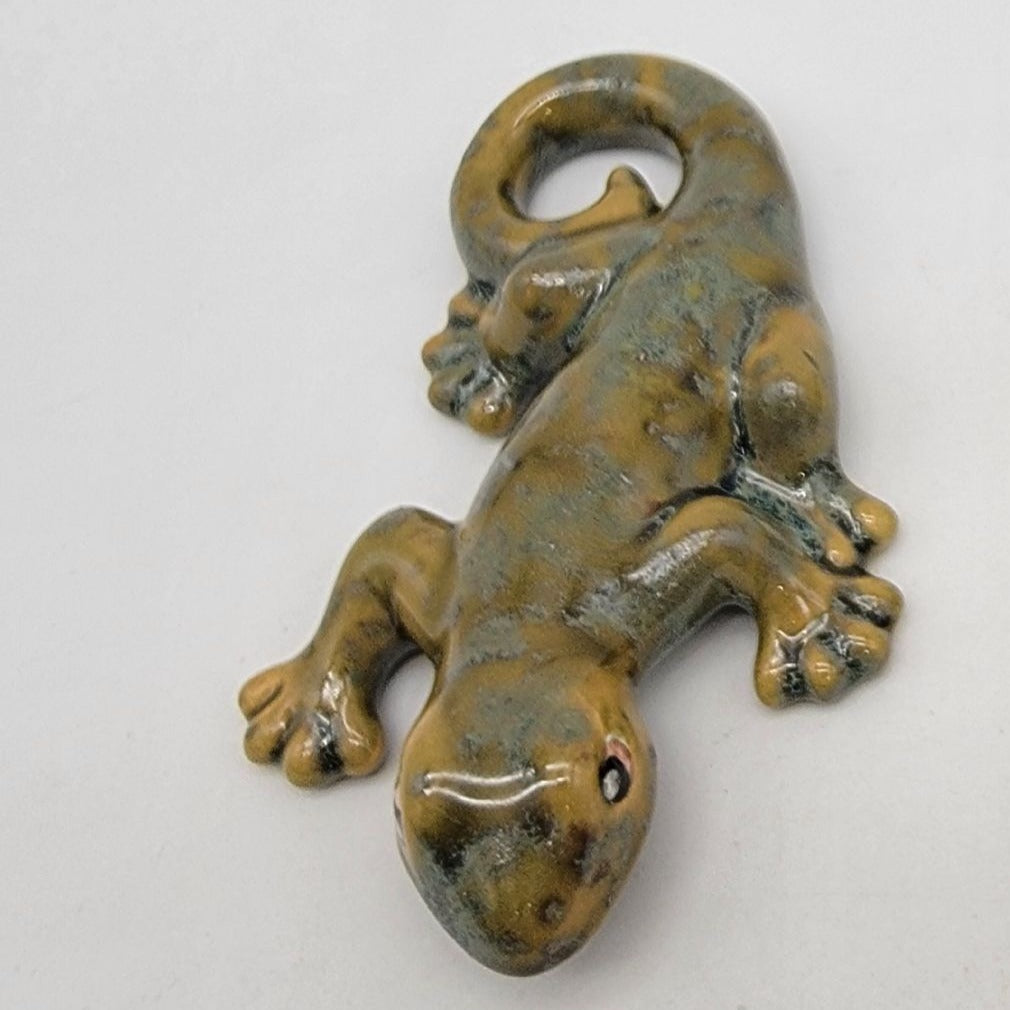 Earthenware Gecko Lizard Wall Art