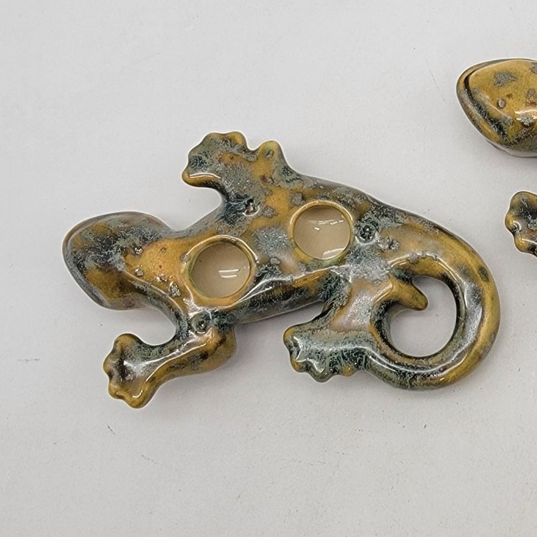 Earthenware Gecko Lizard Wall Art