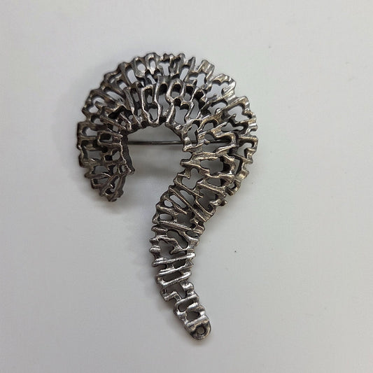 Vintage Francisco Tortolani Abstract Brutalist Brooch