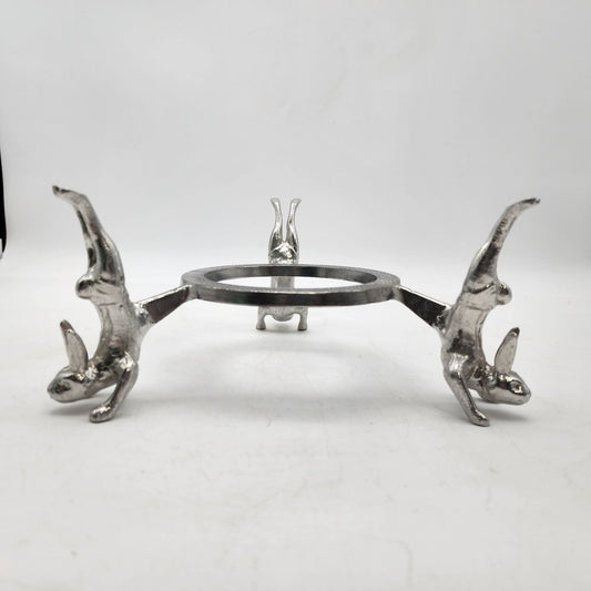 Arthur Court 1988 Aluminum Bunny Bowl Stand