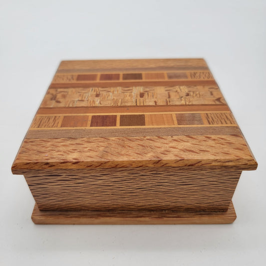 Sovereign Woodware New Zealand Native Timber Wooden Box With Hinged Lid