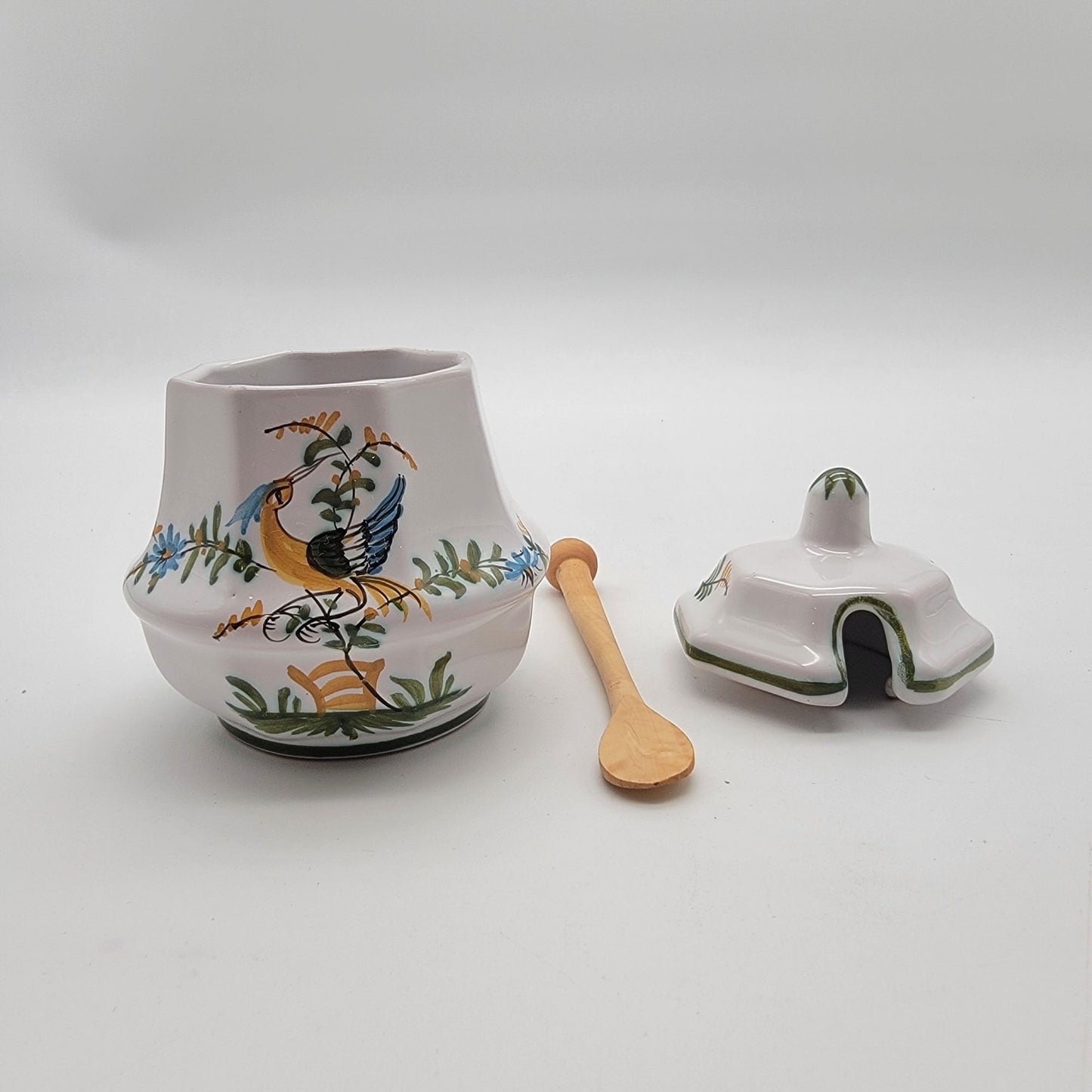 Lallier A Moustiers Moutarde De Dijon Faience Mustard Jar With Spoon