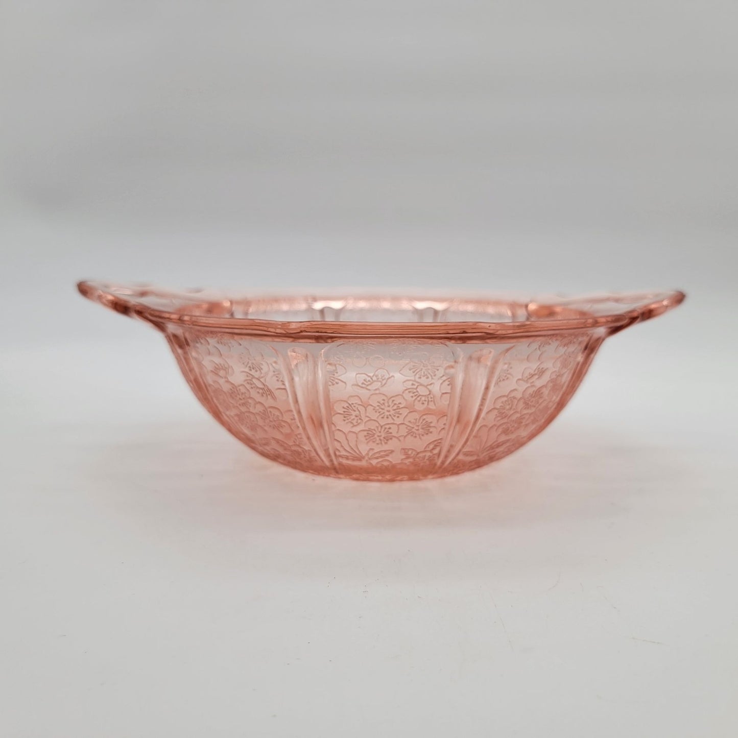 Jeanette Cherry Blossom Pink Depression Glass Bowl