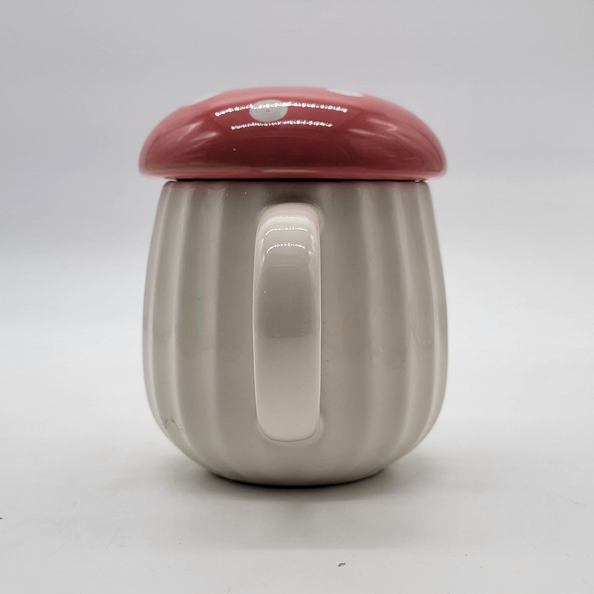 Red Polka Dot Mushroom Mug With Lid