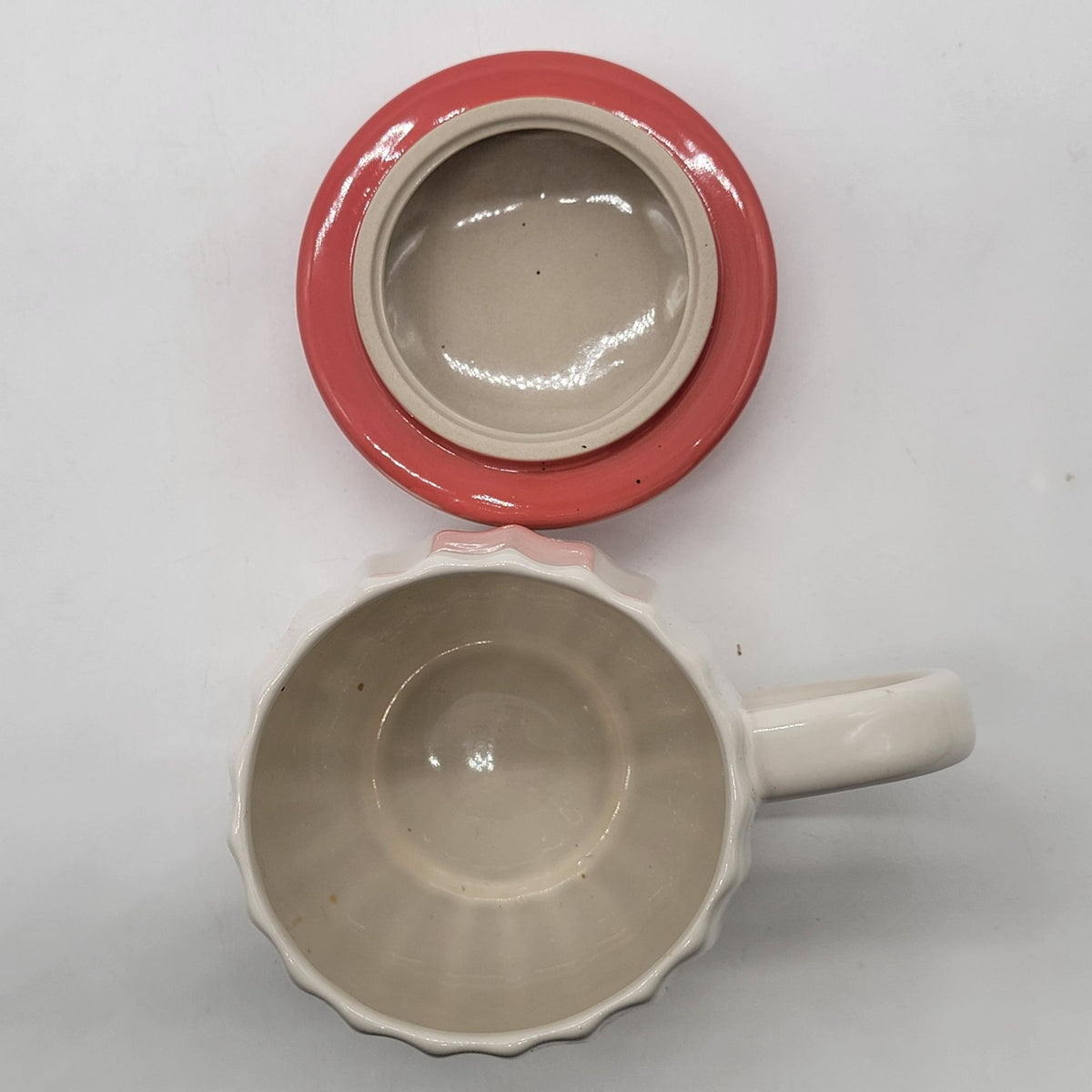 Red Polka Dot Mushroom Mug With Lid