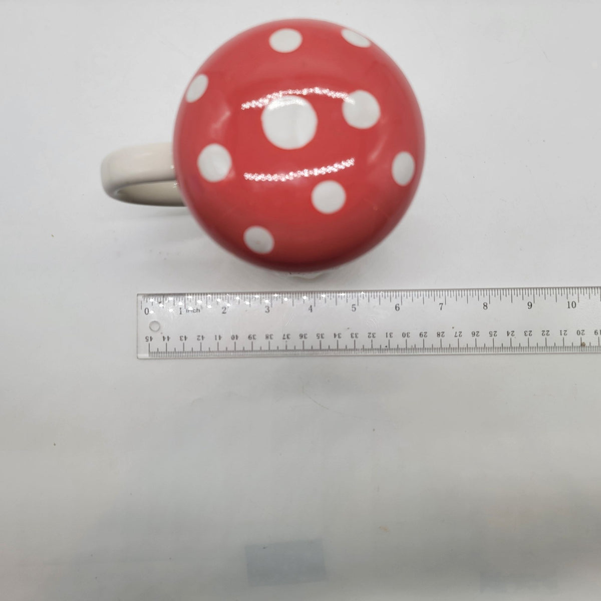 Red Polka Dot Mushroom Mug With Lid