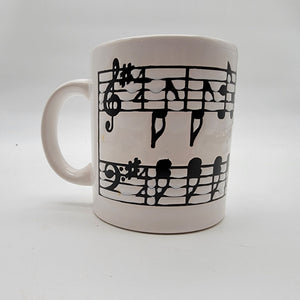 Vintage Waechtersbach Musical Notes Mug