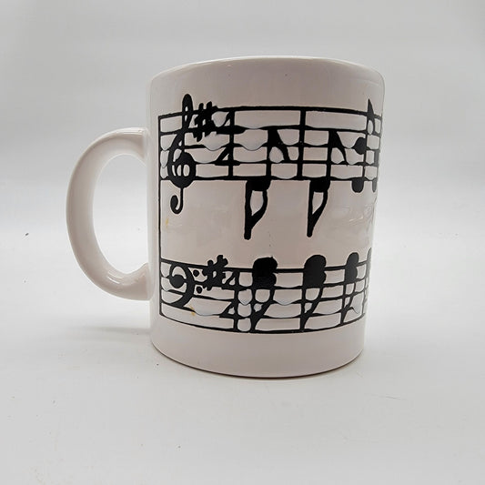 Vintage Waechtersbach Musical Notes Mug