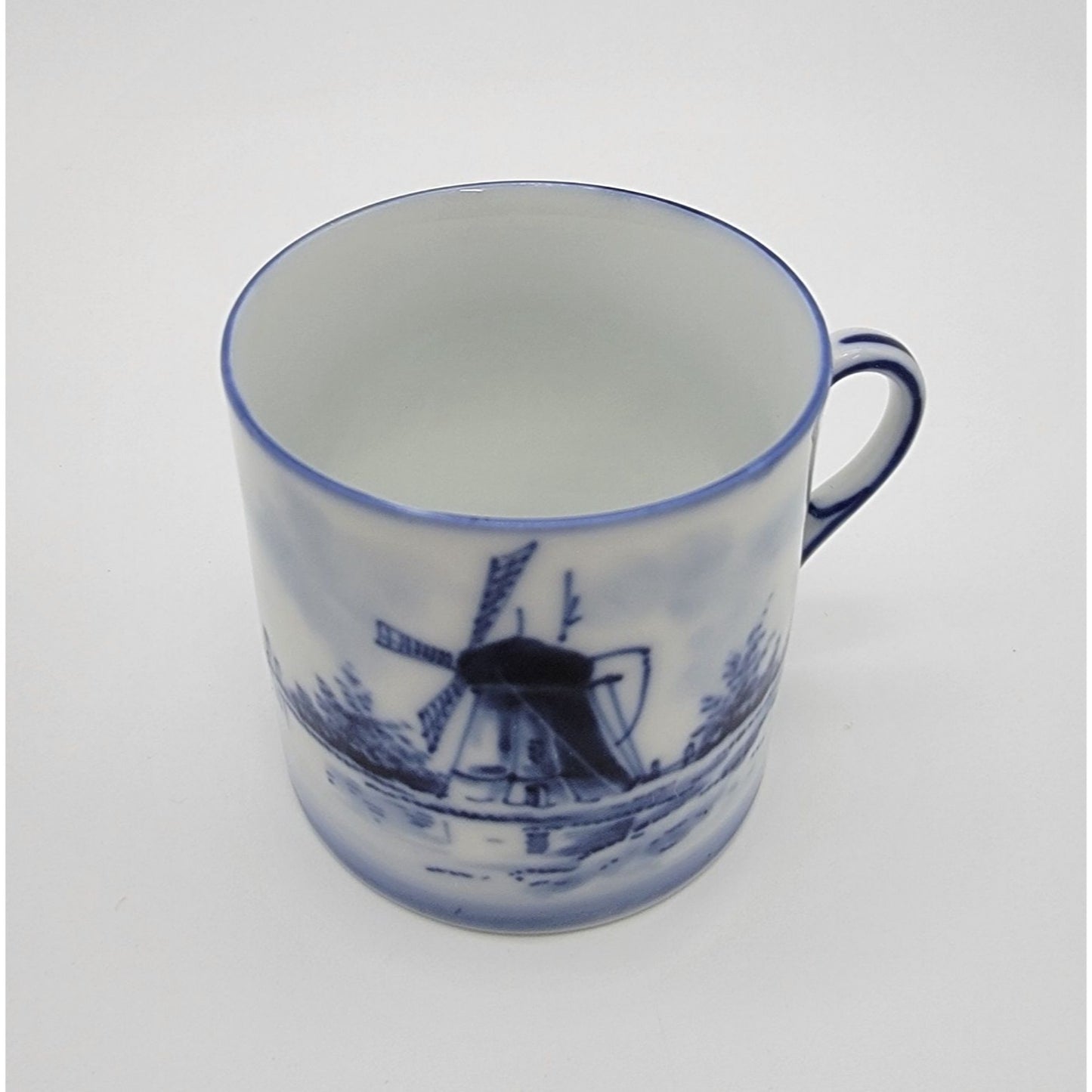 Antique Swaine Co Germany Delft Cup With Lithophane