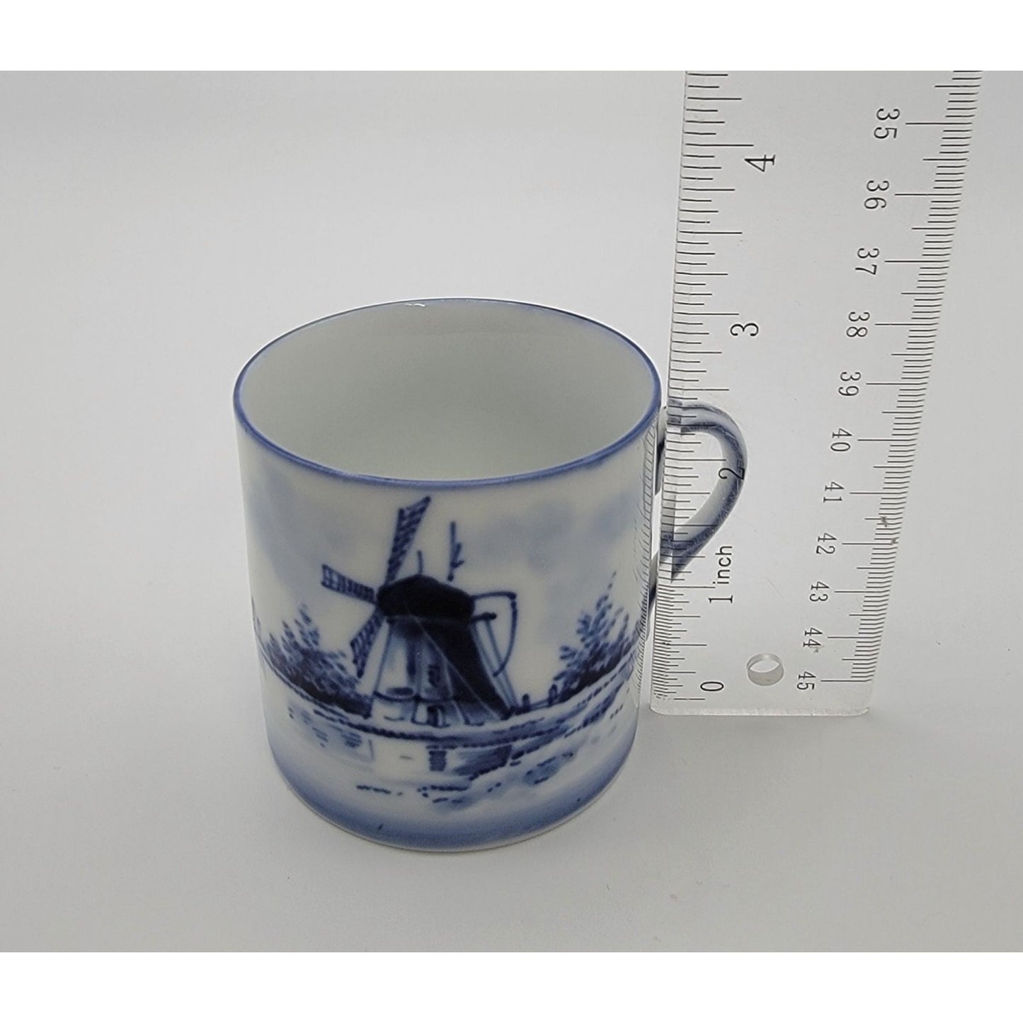 Antique Swaine Co Germany Delft Cup With Lithophane
