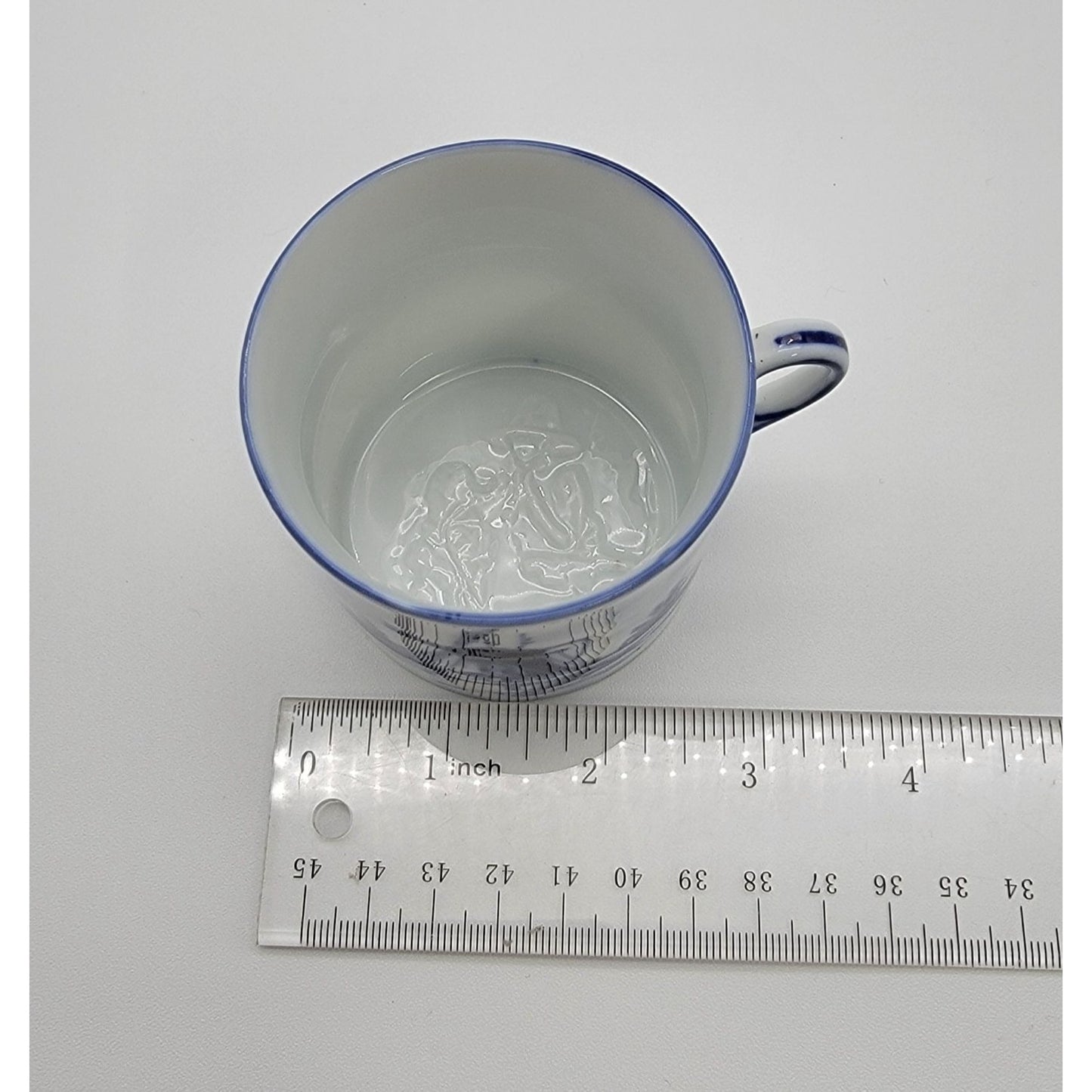 Antique Swaine Co Germany Delft Cup With Lithophane