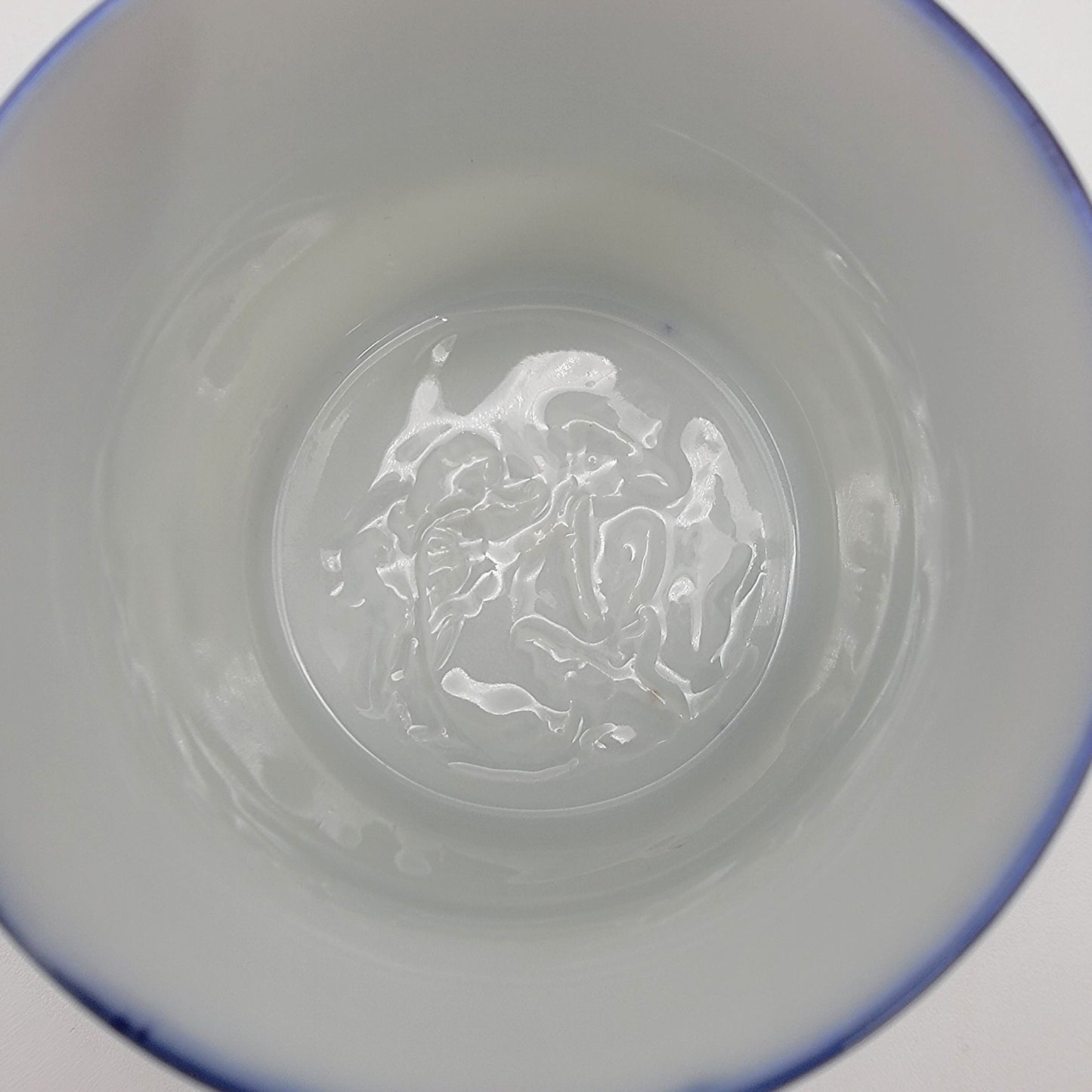 Antique Swaine Co Germany Delft Cup With Lithophane