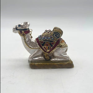 Vintage Sitting Camel Enamel & Jewel Trinket Box