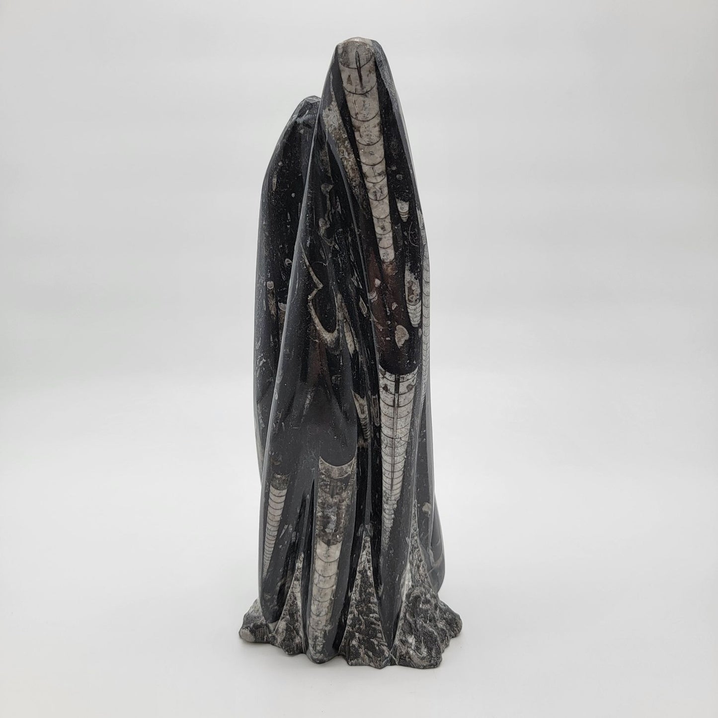Large Orthoceras Fossil Tower Sculpture