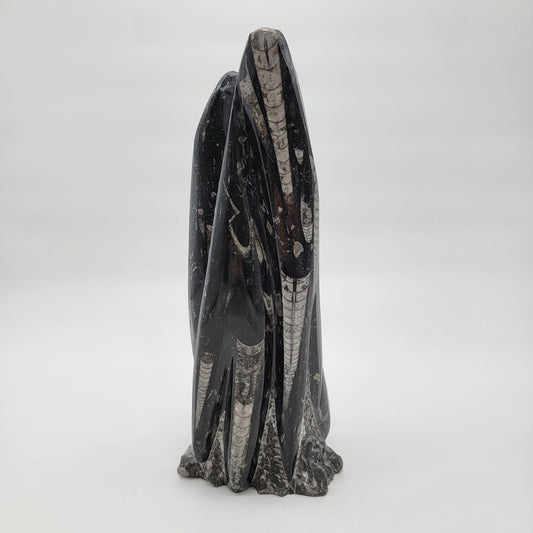 Large Orthoceras Fossil Tower Sculpture
