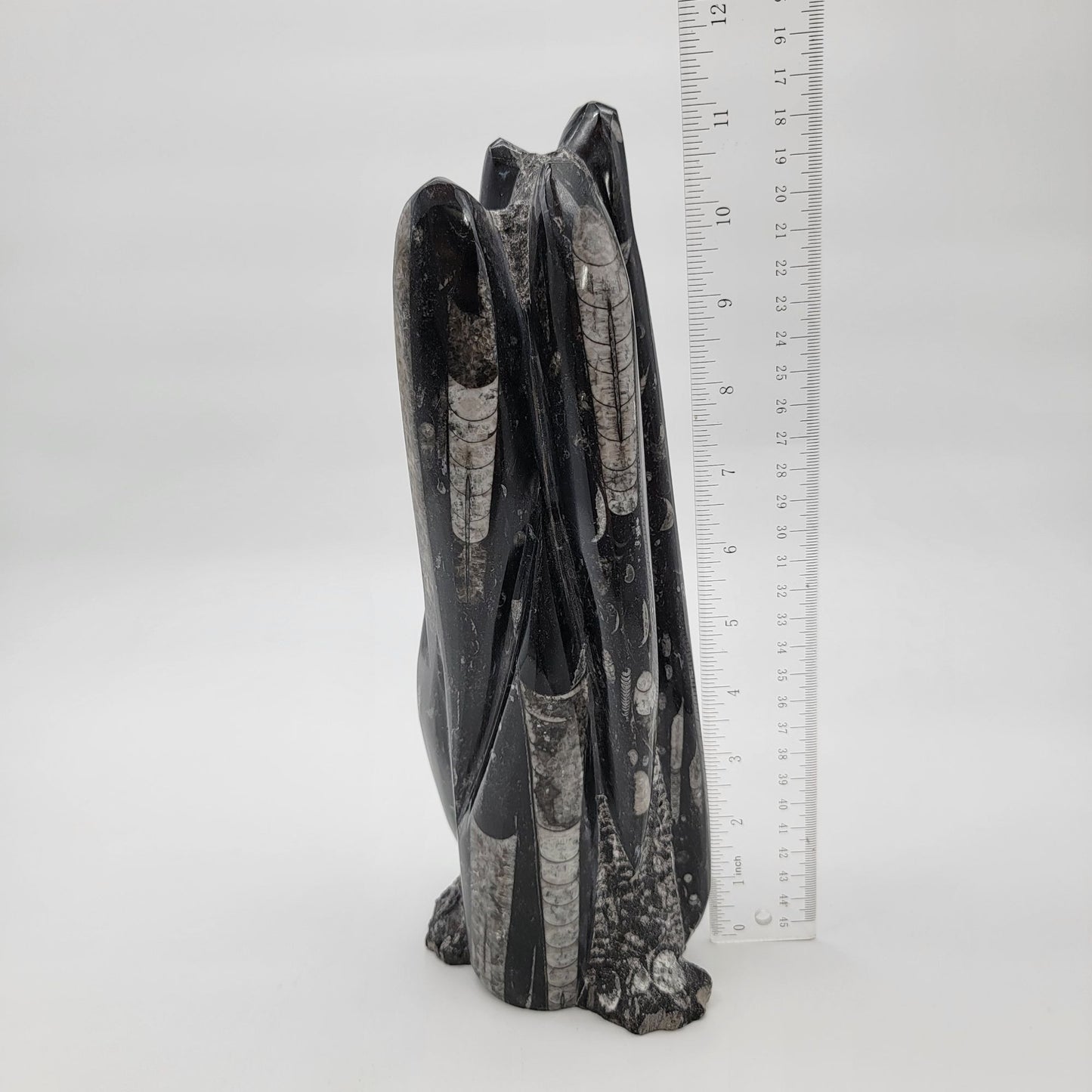 Large Orthoceras Fossil Tower Sculpture