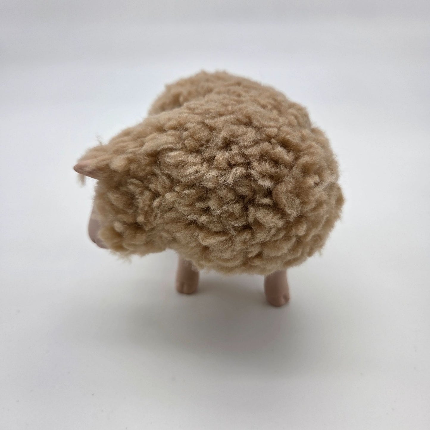 Meier Germany Real Wool Sheep Sculpture - Back Leg Scratching Head